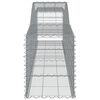 vidaXL Gabionen mit Hochbogen 15 Stk. 400x50x60/80cm Verzinktes Eisen