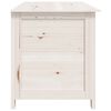 vidaXL Outdoor-Kissenbox Weiß 100x50x56 cm Massivholz Tanne