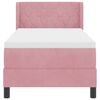vidaXL Boxspringbett mit Matratze mit Kopfteil Rosa 200 x 80 cm Samt