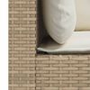 vidaXL Gartensofa mit Kissen 3-Sitzer Beige Poly Rattan