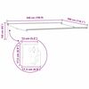 vidaXL Einziehbare Markise Mehrfarbig 500 × 300 cm Stoff