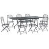 vidaXL Garten Essgruppe 9 stk. Anthrazit 212 x 90 x 76 cm