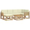 vidaXL Outdoor-Sofagarnitur 7 stk. Wei&szlig; und Creme Massivholz Akazie