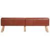 vidaXL Bank Turnbock-Design Braun 160 cm Echtleder