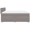 vidaXL Boxspringbett mit Matratze Taupe 180x200 cm Stoff