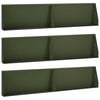 vidaXL St&uuml;tzmauer 6 stk. 100 x 12 x 30 cm Stahl Olivgr&uuml;n