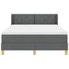 vidaXL Boxspringbett mit Matratze Dunkelgrau 160 x 200 cm Stoff