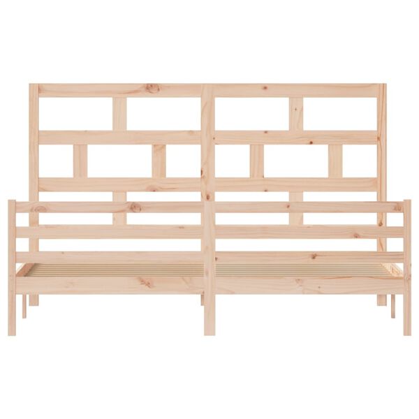 vidaXL Massivholzbett Kiefer 200x200 cm