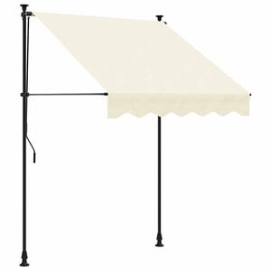 vidaXL Markise Einziehbar Creme 200x115 cm Stoff und Stahl