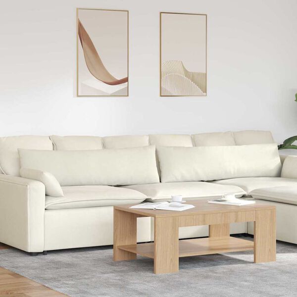 vidaXL Sofakissen 2 St&uuml;ck Creme 145 x 40 cm Cordstoff