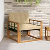 vidaXL Outdoor-Sofagarnitur Massives Akazienholz und Textilene Natur