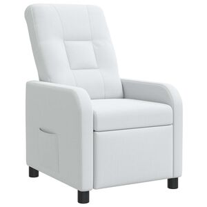 vidaXL Liegesessel Wei&szlig; Stoff
