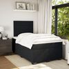 vidaXL Boxspringbett mit Matratze Schwarz 120x200 cm Samt