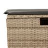 vidaXL 7-tlg. Garten-Sofagarnitur mit Kissen Beige Poly Rattan