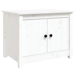 vidaXL Couchtisch Wei&szlig; 71x49x55 cm Massivholz Kiefer