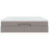 vidaXL Ottoman-Bett mit Matratze Taupe 160x200 cm Stoff