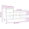 vidaXL Schuhregal Räuchereiche 102x36x60 cm Holzwerkstoff