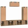 vidaXL TV-Schrankset Wandmontiert 7 pcs Artisan-Eiche Holzwerkstoff