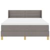 vidaXL Boxspringbett mit Matratze Taupe 200 x 160 cm Polyester