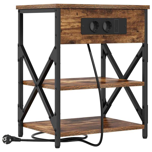 vidaXL Nachttisch Ger&auml;ucherte Eiche 41 x 31 x 51 cm Holzwerkstoff