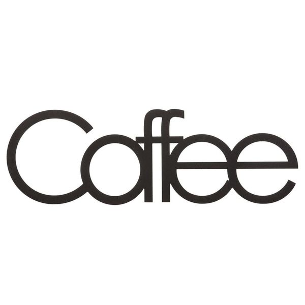 Homemania Wanddekoration Worte 50x17 cm Stahl Schwarz