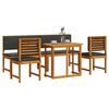 vidaXL Garten Bistro Set 5 pcs Braun Akazie Massivholz