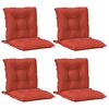 vidaXL Niedriglehner-Auflagen 4 Stk. Melange Rot 100x50x7 cm Stoff