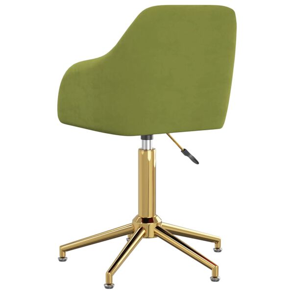 vidaXL Esszimmerstuhl Drehbar Hellgr&uuml;n Samt