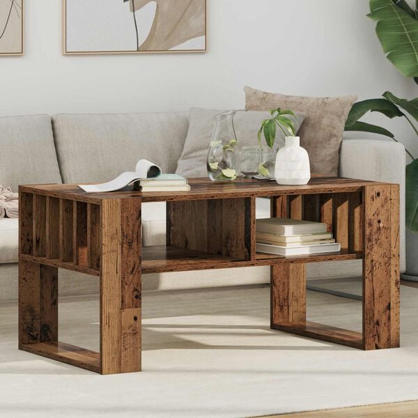 vidaXL Couchtisch Altholz 92 x 49,5 x 45 cm Holzwerkstoff