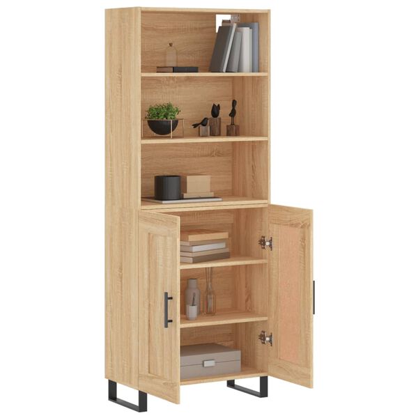 vidaXL Highboard Sonoma-Eiche 69,5x34x180 cm Holzwerkstoff