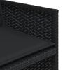 vidaXL 5-tlg. Garten-Essgruppe mit Kissen Schwarz Poly Rattan