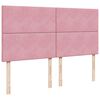 vidaXL Boxspringbett mit Matratze Rosa 180x200 cm Samt