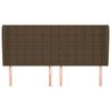 vidaXL Kopfteil mit Ohren Dunkelbraun 163x23x118/128 cm Stoff