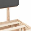 vidaXL Bettgestell mit gepolstertem Kopfteil Dunkelgrau 100 x 200 cm
