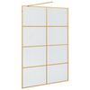 vidaXL Walk-in Duschwand Gold 140 x 195 cm Geh&auml;rtetes Glas