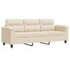 vidaXL 3-Sitzer-Sofa Beige 180 cm Mikrofasergewebe