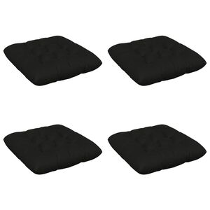 vidaXL Sitzkissen VIANEN 4 stk. 100 % Polyester Schwarz