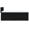 vidaXL Boxspringbett mit Matratze Schwarz 90x200 cm Stoff