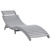 vidaXL Sonnenliegen 2 Stk. Grau 184x55x64 cm Massivholz Akazie