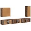 vidaXL TV-Wandregal-Set Wandmontiert 6 pcs Altholz