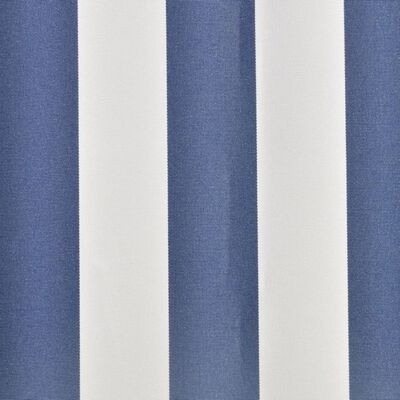 vidaXL Markisenbespannung Canvas Blau & Weiß 3 x 2,5 m (ohne Rahmen)
