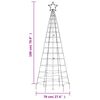 vidaXL LED-Weihnachtsbaum mit Erdspie&szlig;en 220 LEDs Blau 180 cm