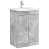 vidaXL Badezimmerm&ouml;bel-Set Betongrau 61 x 40 x 84,5 cm Holzwerkstoff