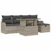 vidaXL Gartensofa-set 6 stk. Hellgrau Poly-Rattan