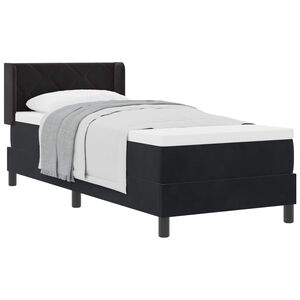 vidaXL Boxspringbett mit Kopfteil Schwarz 200 x 80 cm Samt