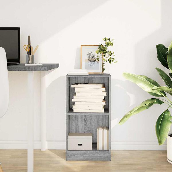 vidaXL Bücherregal Grau Sonoma 40x24x76 cm Holzwerkstoff