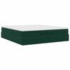 vidaXL Ottoman-Bett mit Matratzen Dunkelgr&uuml;n 200x200 cm Samt
