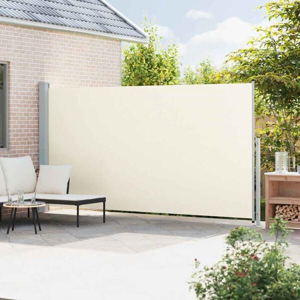 vidaXL Seitenmarkise Ausziehbar 200x500 cm Creme