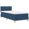 vidaXL Boxspringbett mit Matratze mit Kopfteil Blau 80 x 200 cm Stoff