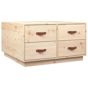 vidaXL Couchtisch 80x80x45 cm Massivholz Kiefer